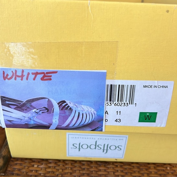 Softspots Leather Huarache, white, 11w - Picture 8 of 8